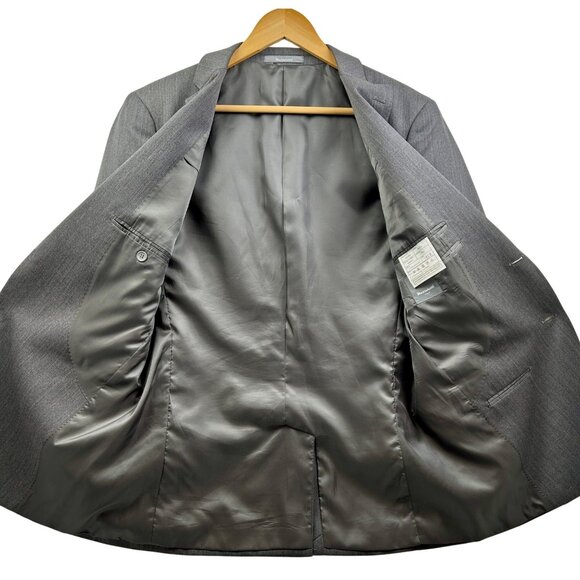 Massarotti Italy Men’s Blazer Jacket 42R Gray Wool Blend Two Button Suit Coat - Picture 3 of 12